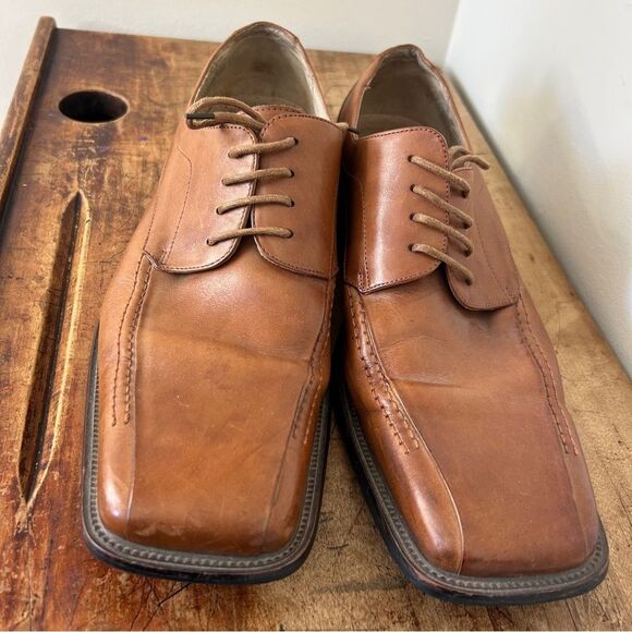 Stacy Adams Tan Brown Leather Oxford Dress Shoes Men’s 10.5 good preworn conditi main image 10